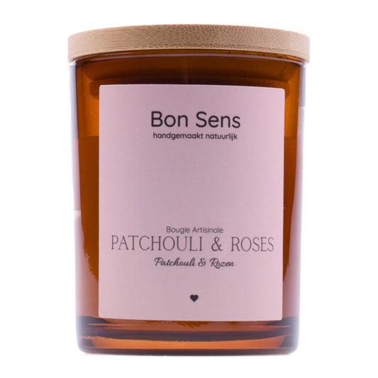 Geurkaars Patchouli & Roos - Lumière de Vie